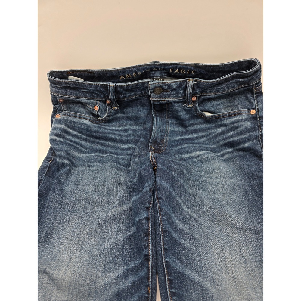 American Eagle Outfitters Mens Jeans AirFlex Temp‎ Tech Straight Dark Wash 34x34 - Picture 4 of 13